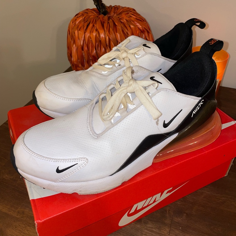 Nike Air Max 270 Premium Hyper Crimson White Leather Mens Size 10